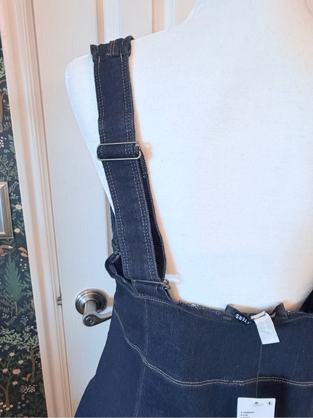 Urban Outfitters Dark Indigo Denim Dress with Contrast Topstitching - Picture 6 of 7